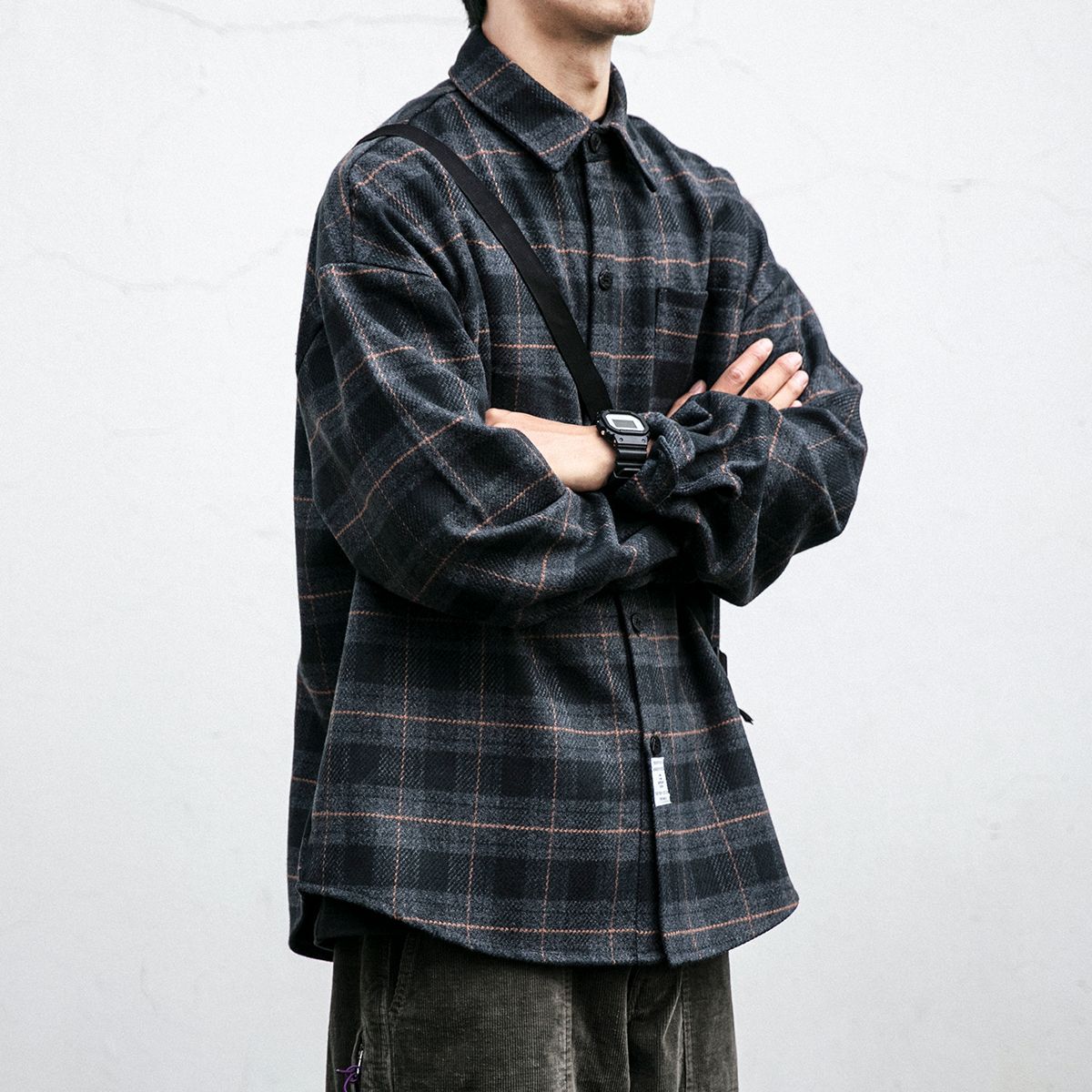Oversized Plaid Flannel Shirt