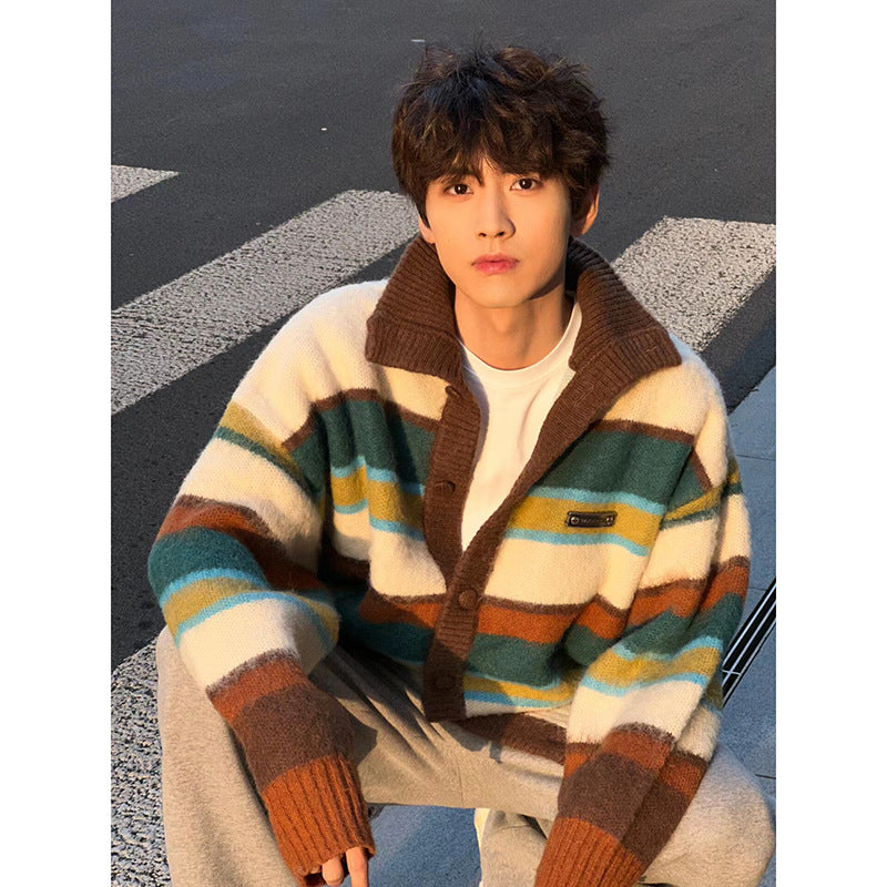 Striped Knit Cardigan