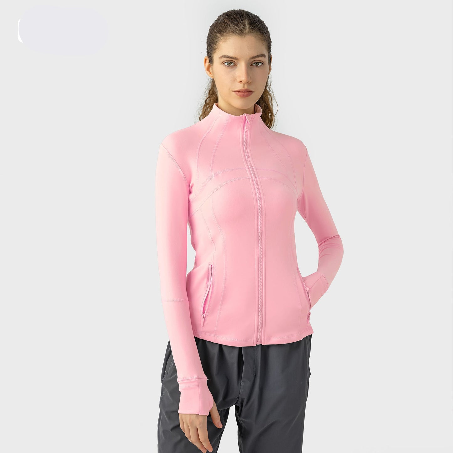 Slim-Fit Stand Collar Sports Jacket