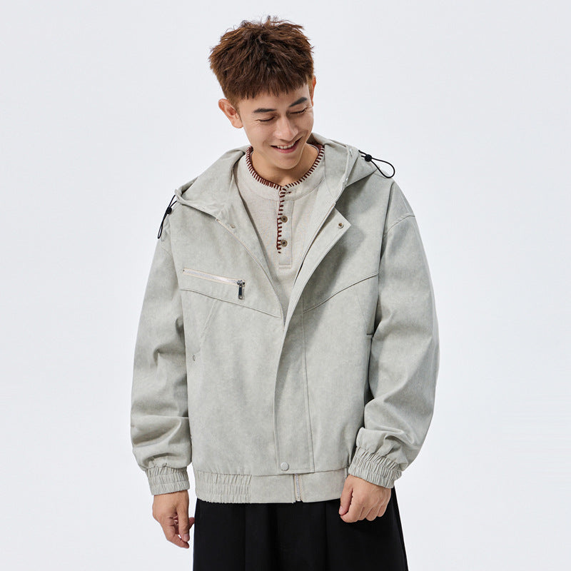 Casual Hooded Zip-Up Jacket