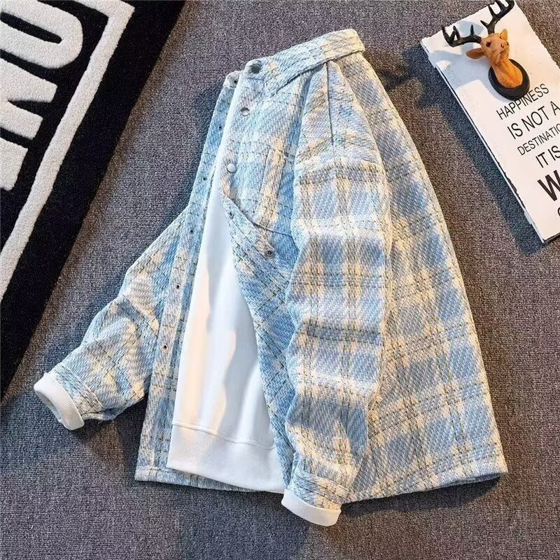 Plaid Knit Jacket