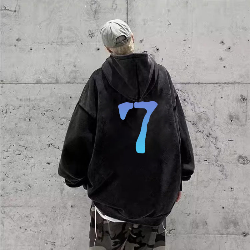 Oversized Print Hoodie