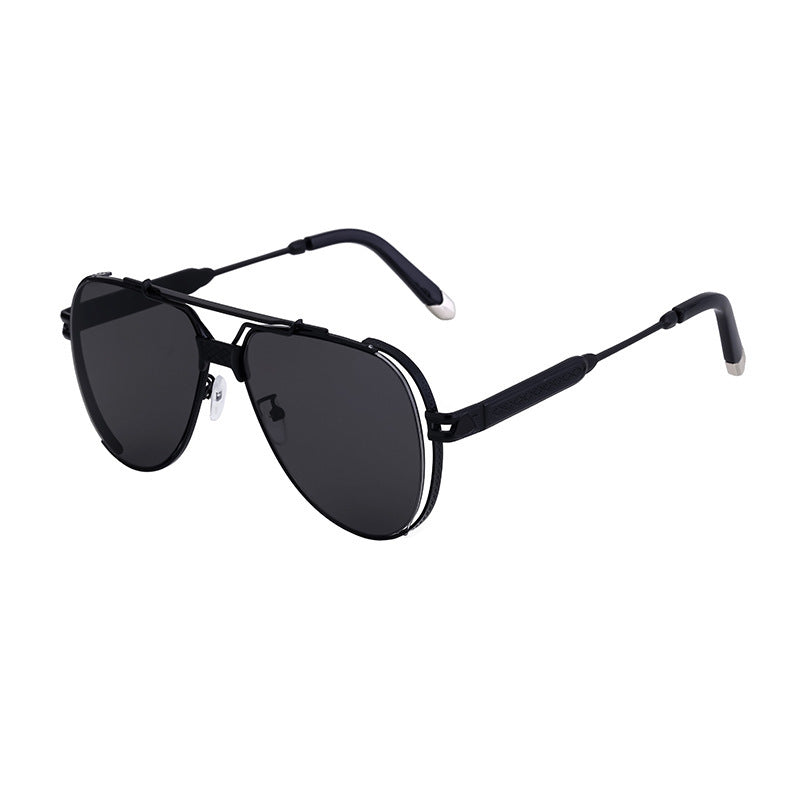 Aviation-Inspired Double-Bar Sunglasses