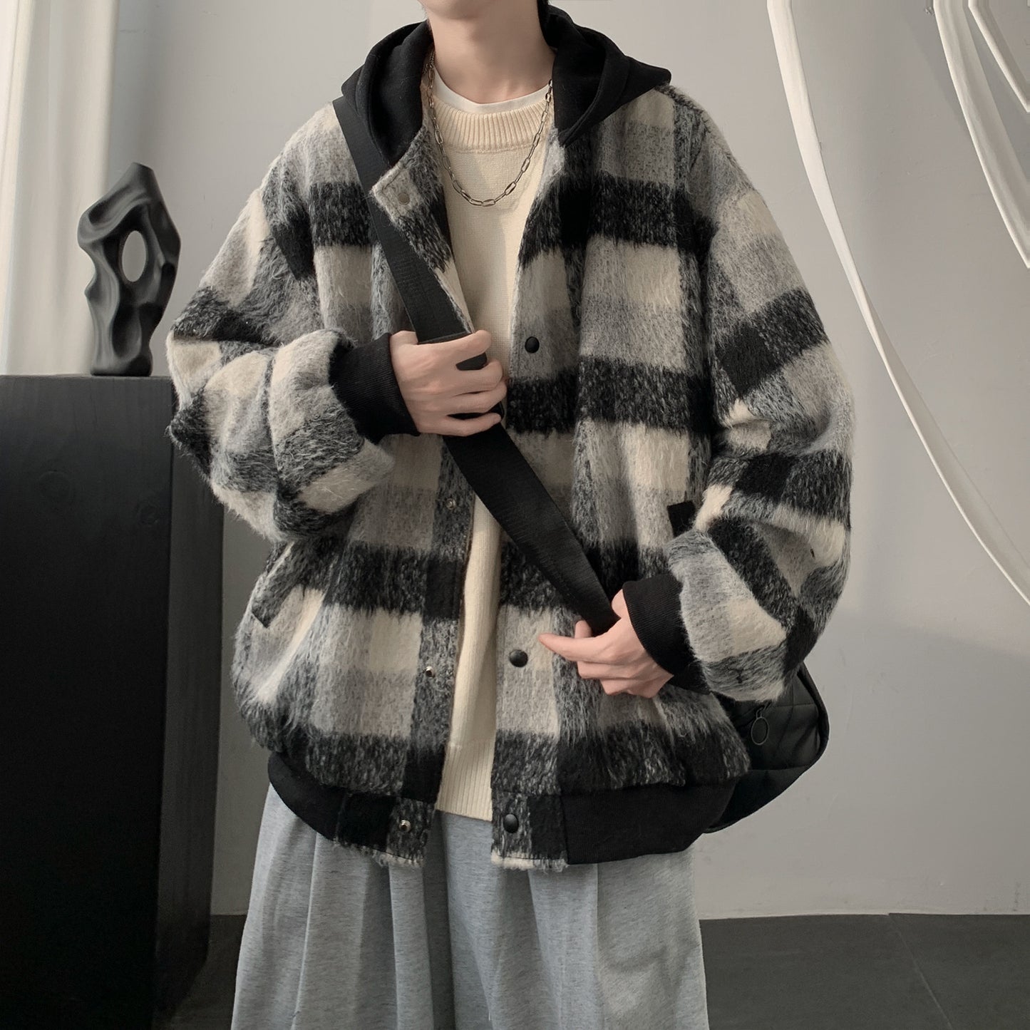 Plaid Bomber Jacket