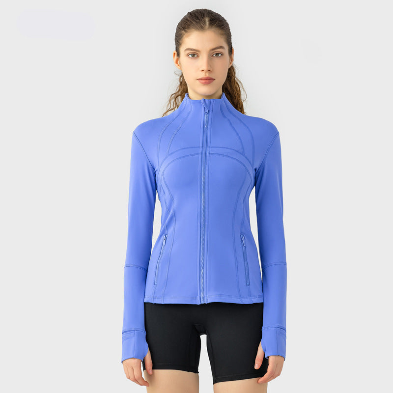 Slim-Fit Stand Collar Sports Jacket