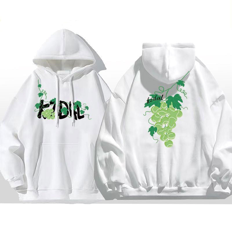 Grape Graphic Pullover Hoodie