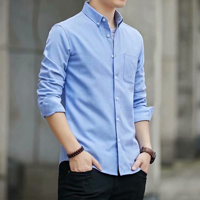 Men's Cotton Long-Sleeve Work Shirt