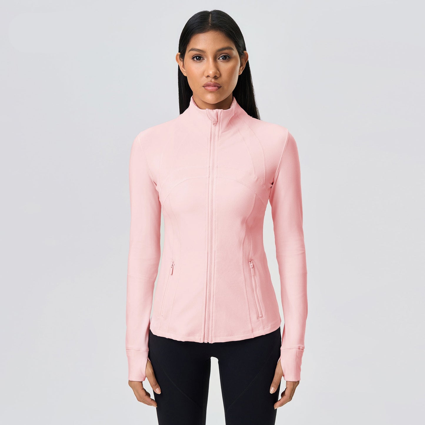 Slim-Fit Stand Collar Sports Jacket
