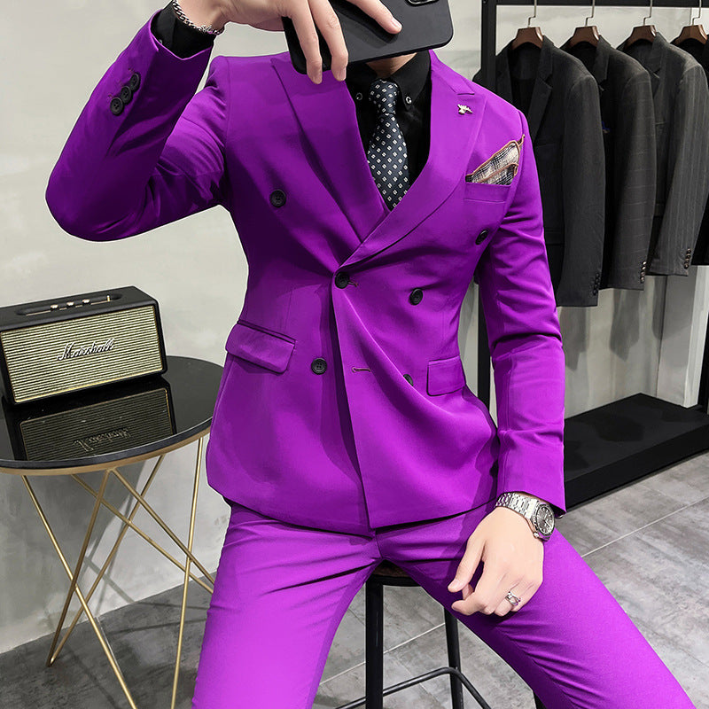 Modern Double-Breasted Suit