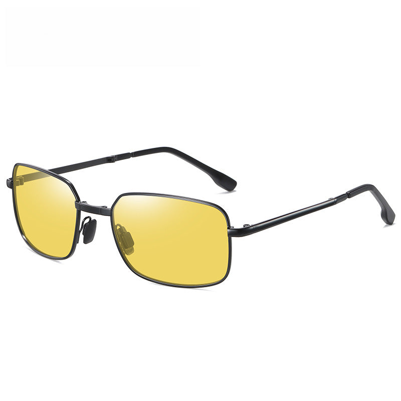Men's Metallic Folding Sunglasses