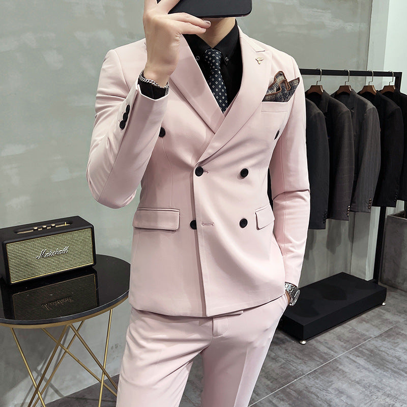 Modern Double-Breasted Suit