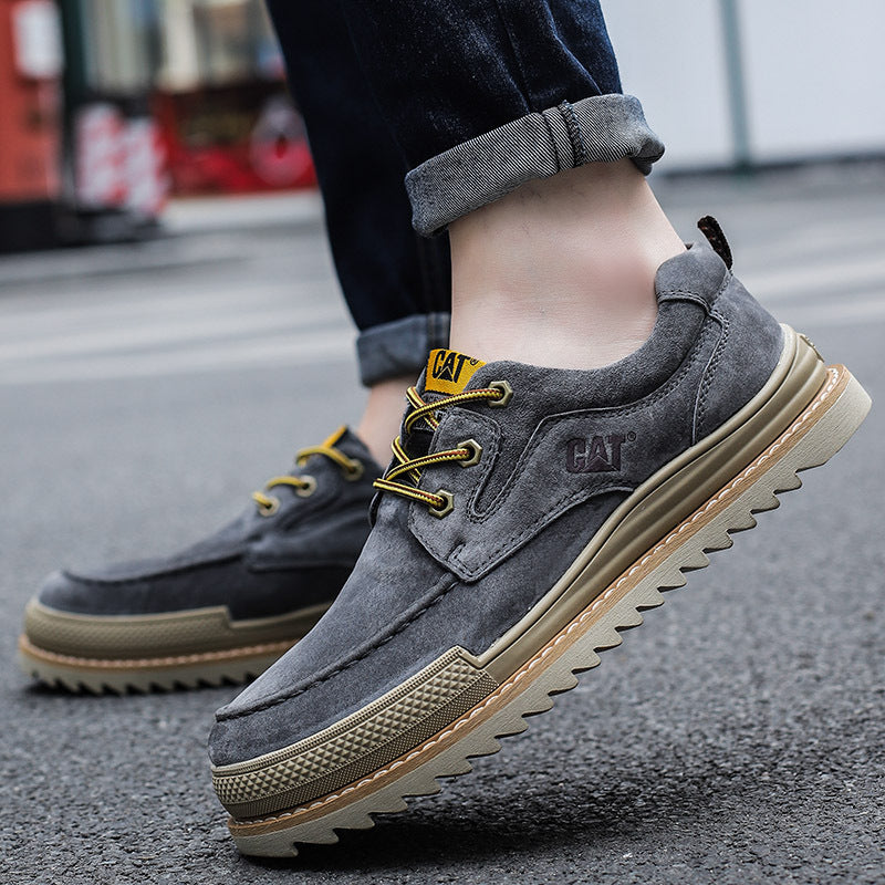 CAT Low-Top Casual Leather Shoes