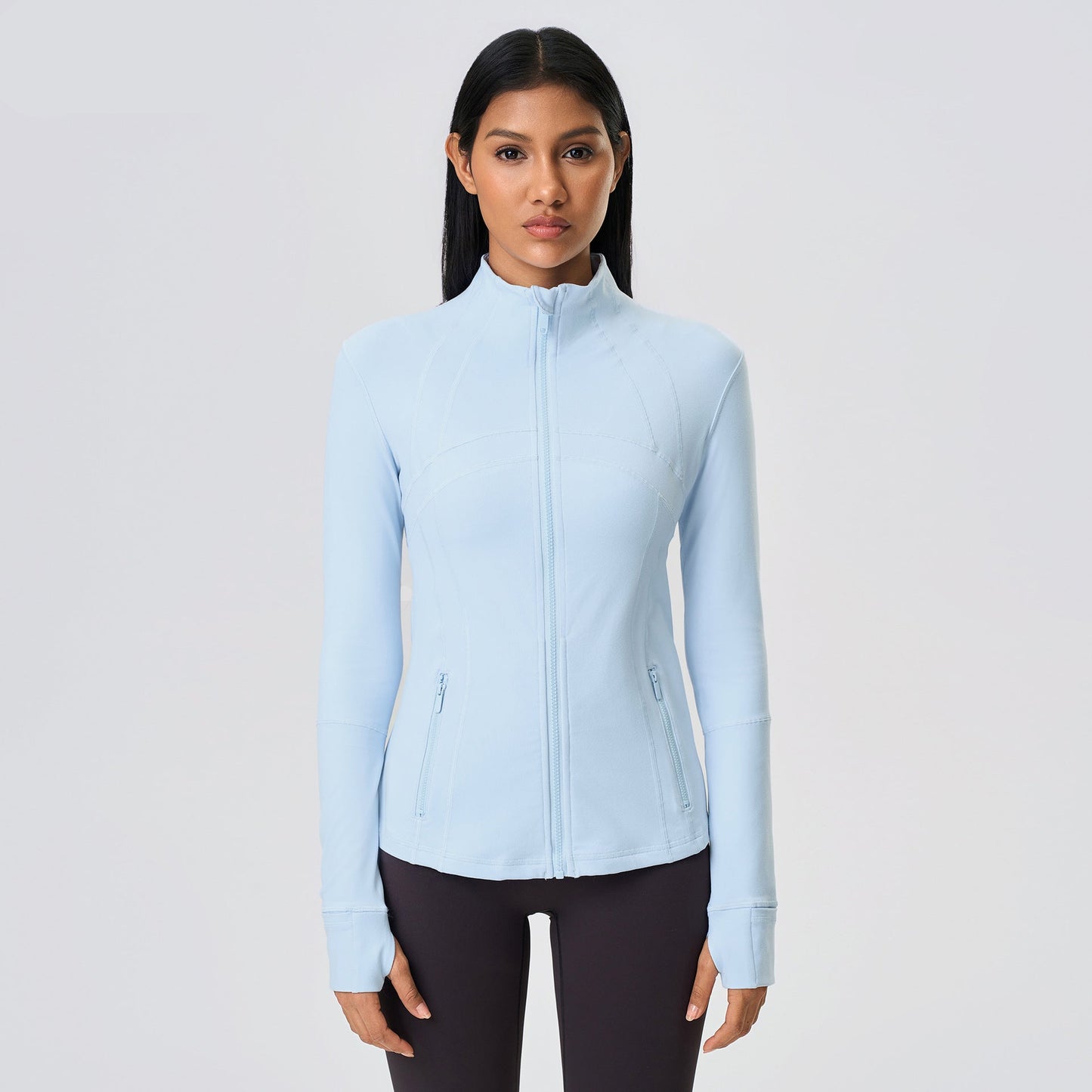 Slim-Fit Stand Collar Sports Jacket