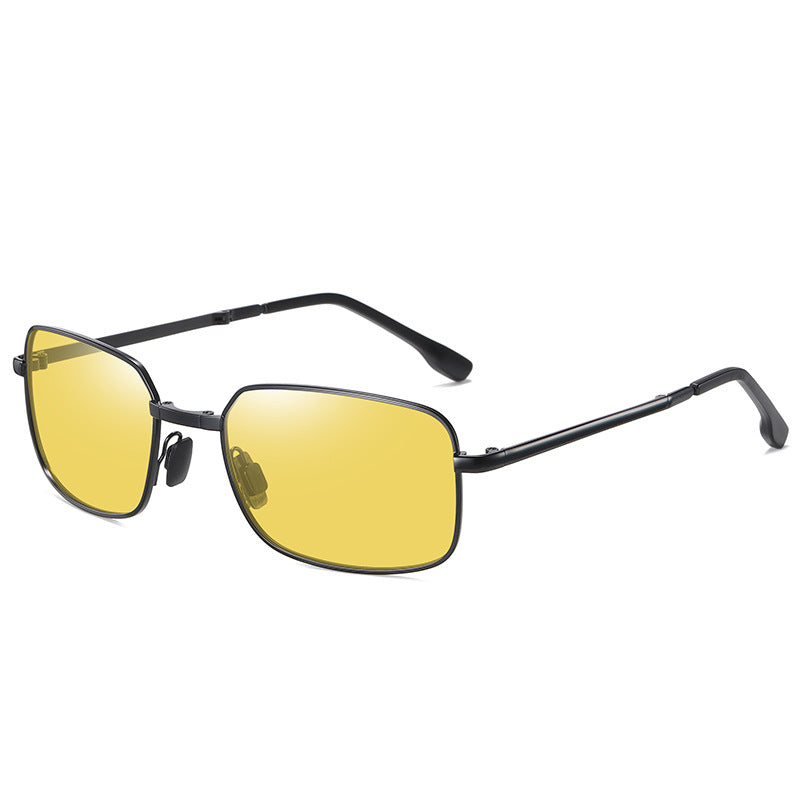 Men's Metallic Folding Sunglasses