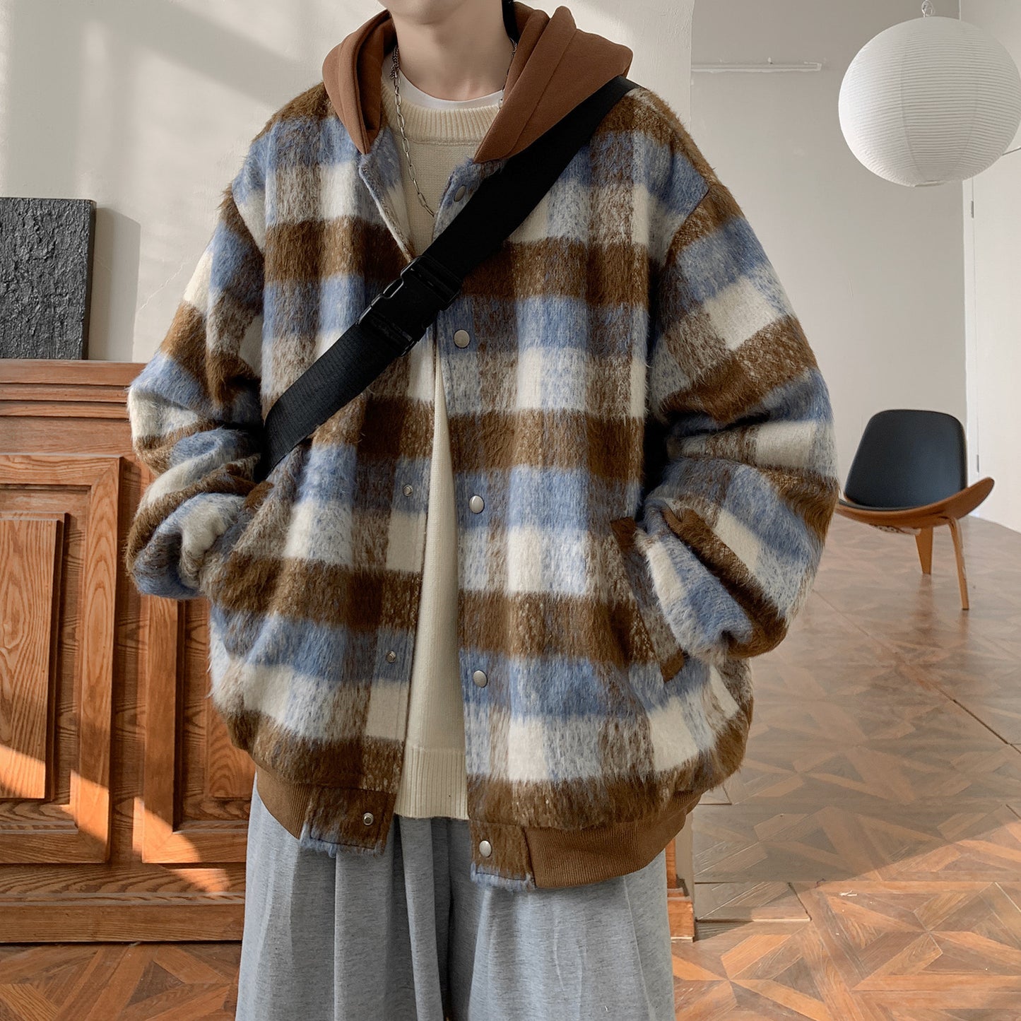 Plaid Bomber Jacket