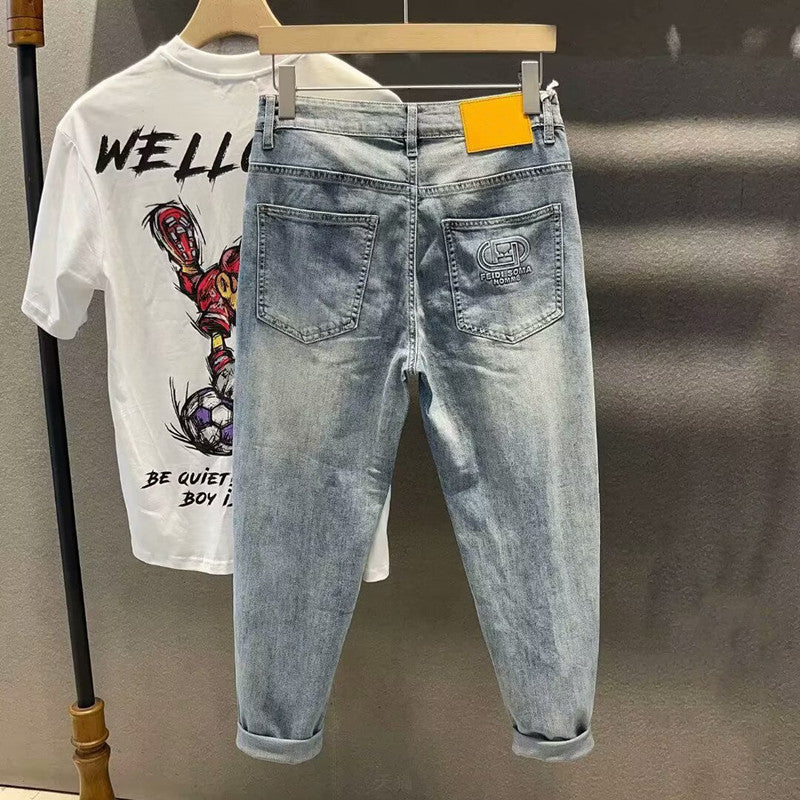Distressed Denim Jeans