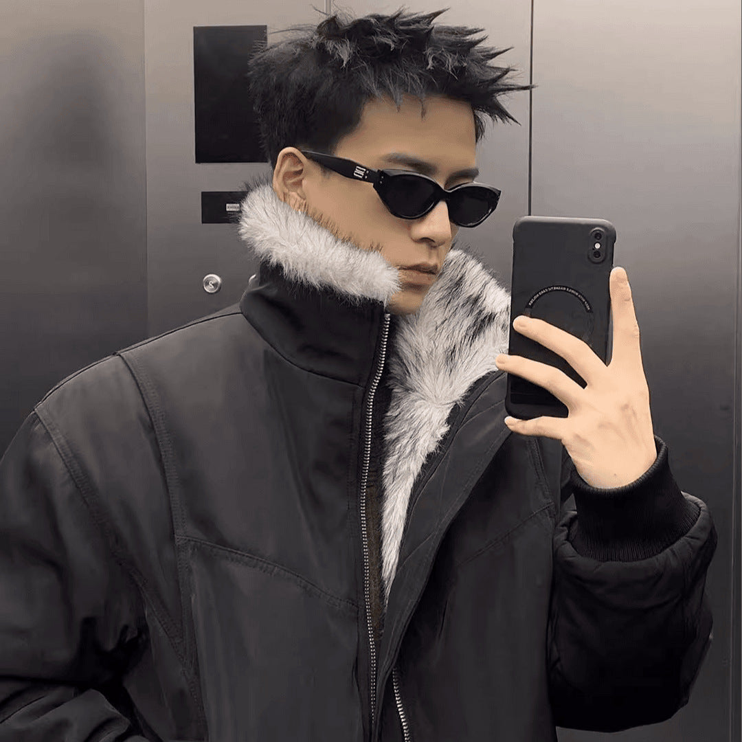 Fur-Lined Bomber Jacket