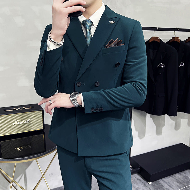 Modern Double-Breasted Suit