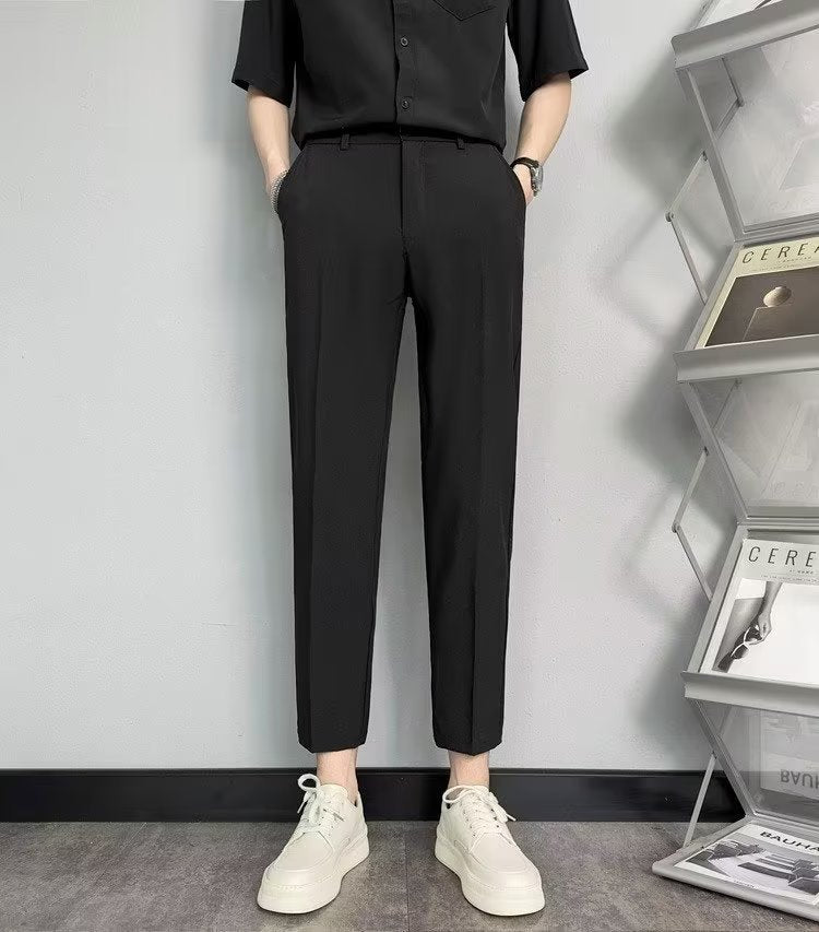 Men's Straight-Fit Casual Trousers