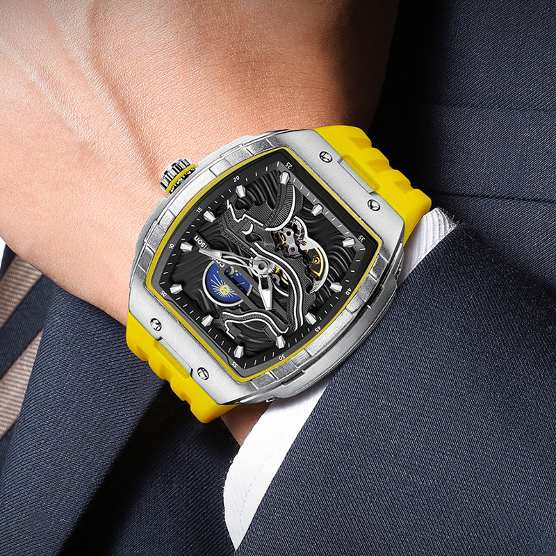 Calvinson Skeleton Men's Watch Automatic, Luminous, Waterproof & Stylish!