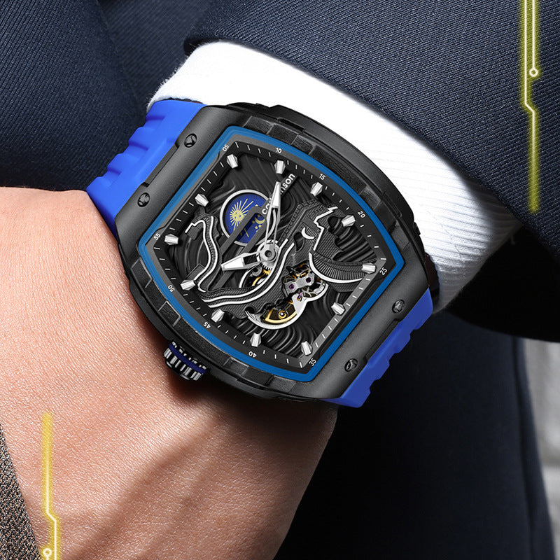 Calvinson Skeleton Men's Watch Automatic, Luminous, Waterproof & Stylish!