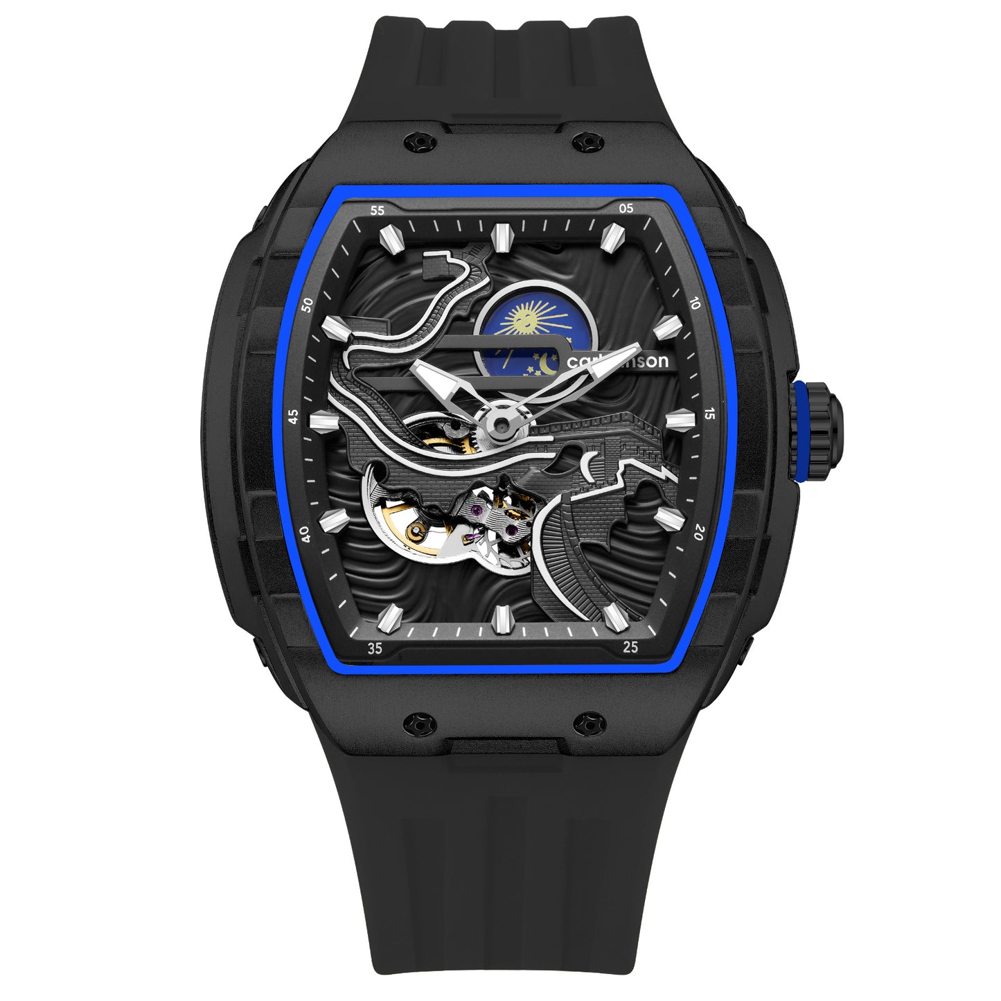Calvinson Skeleton Men's Watch Automatic, Luminous, Waterproof & Stylish!