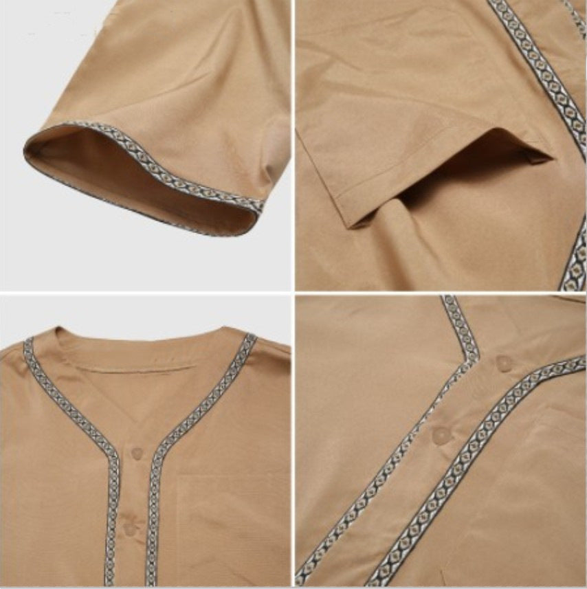 Premium Men's Button-Up Robe