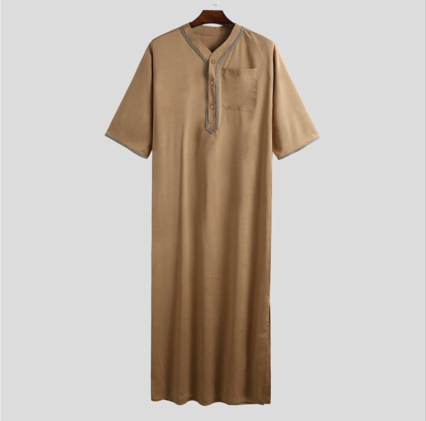 Premium Men's Button-Up Robe