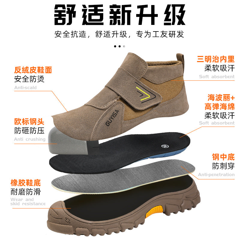 anti-puncture safety work wear-resistant shoes