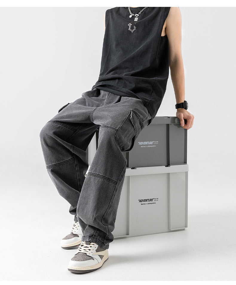 Retro Cargo Denim Jeans