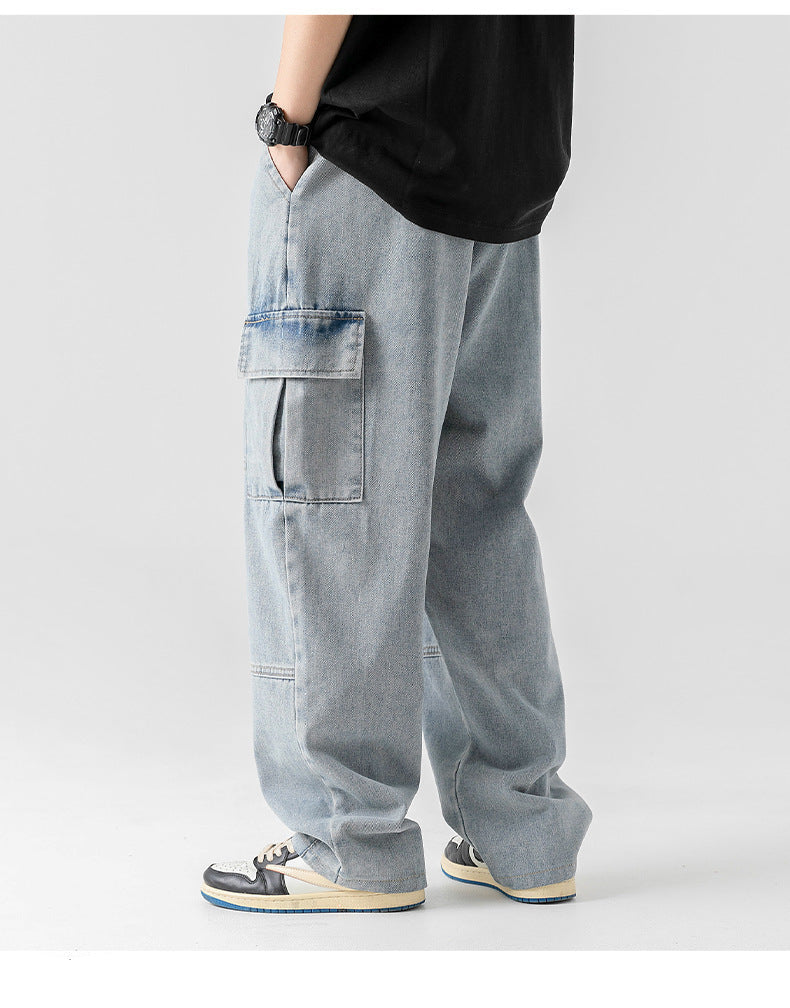 Retro Cargo Denim Jeans
