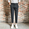 Dark gray cropped trousers