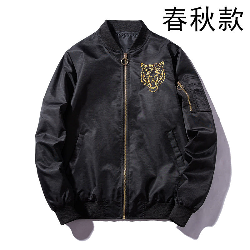 Men's Embroidered Bomber Baseball Jacket