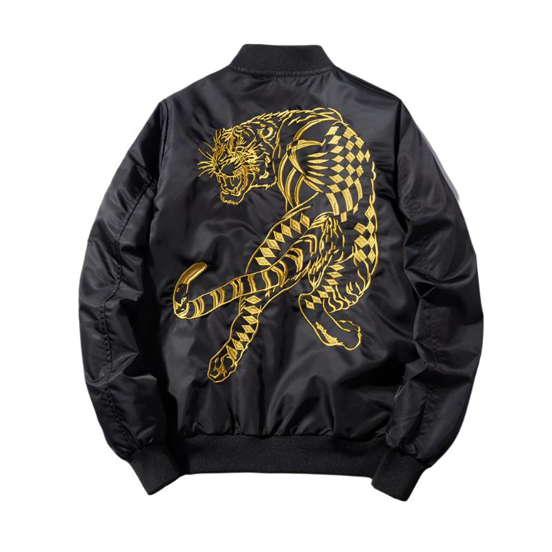 Men's Embroidered Bomber Baseball Jacket