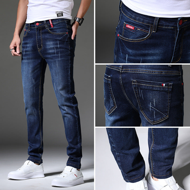 Distressed Slim-Fit Jeans