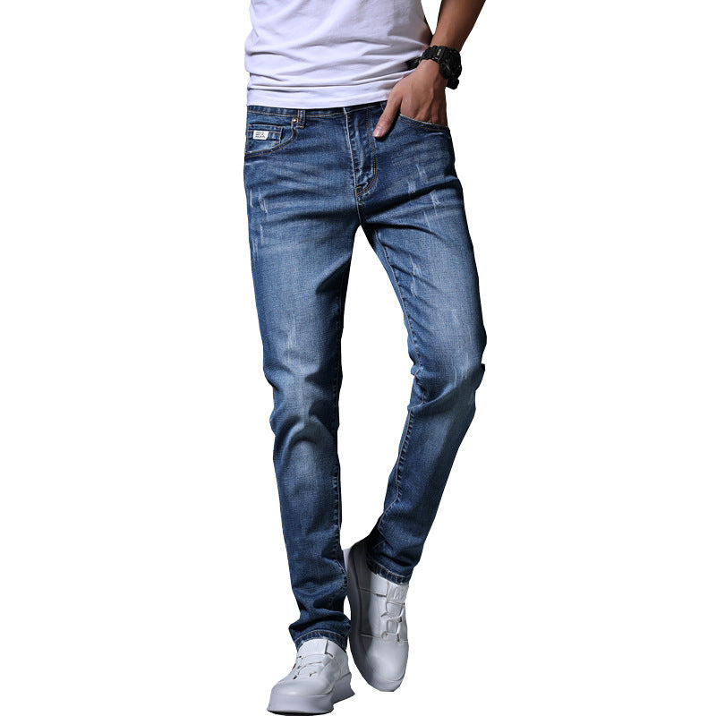 Distressed Slim-Fit Jeans