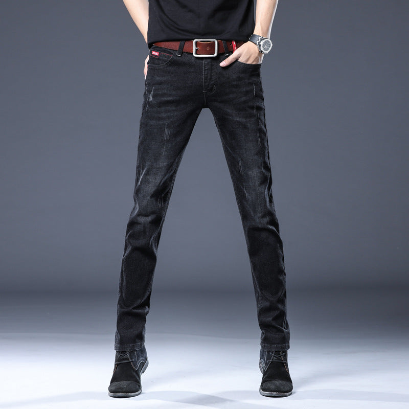 Distressed Slim-Fit Jeans