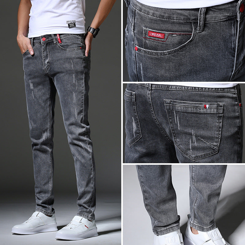 Distressed Slim-Fit Jeans