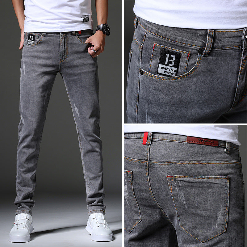 Distressed Slim-Fit Jeans