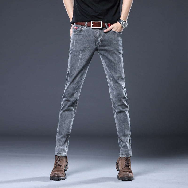 Distressed Slim-Fit Jeans