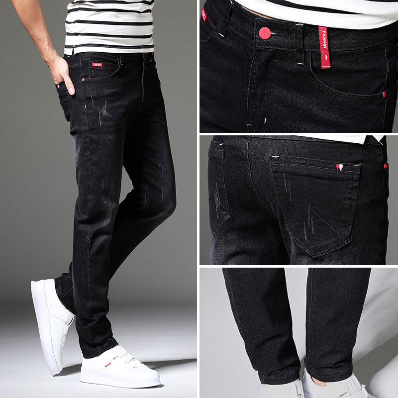 Distressed Slim-Fit Jeans