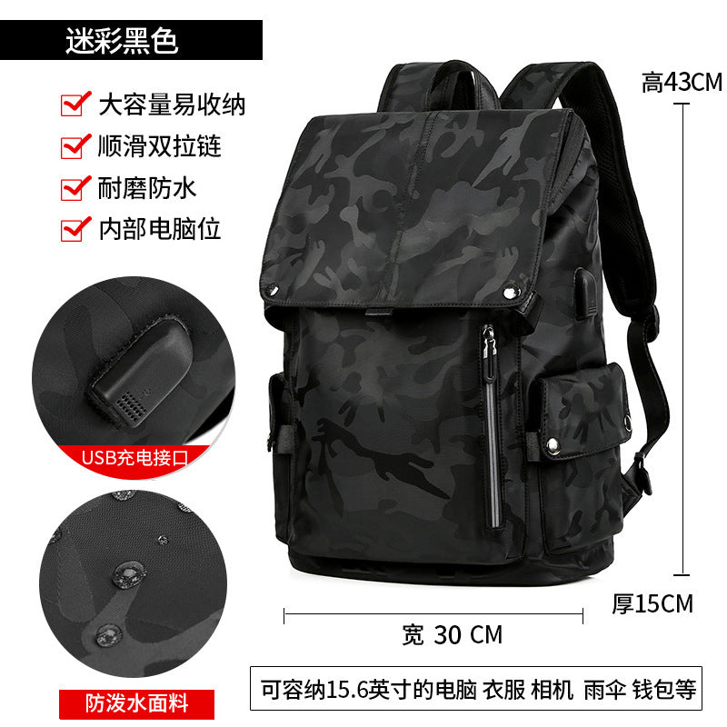 Men's Large-Capacity Travel Backpack and Computer Bag for College Students