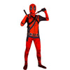 Adult Deadpool + knife holster + 2 straight knives