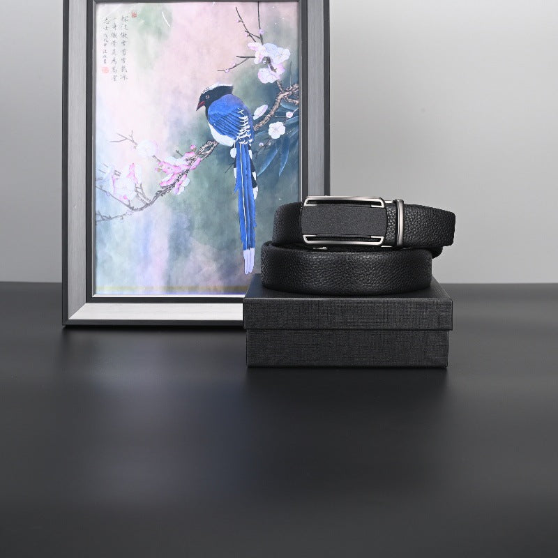 Genuine Leather Auto-Buckle Belt