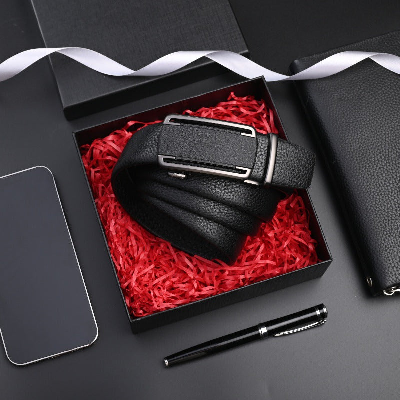 Genuine Leather Auto-Buckle Belt