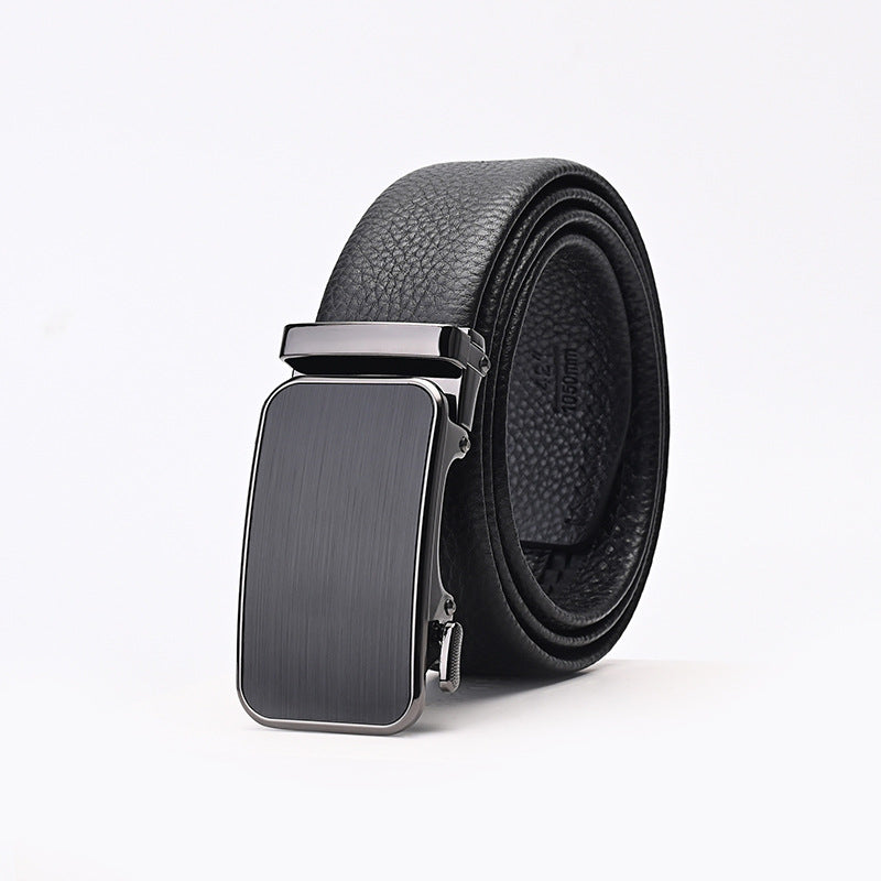 Genuine Leather Auto-Buckle Belt