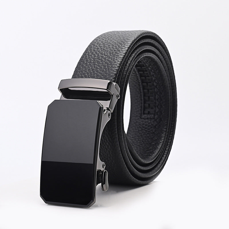 Genuine Leather Auto-Buckle Belt