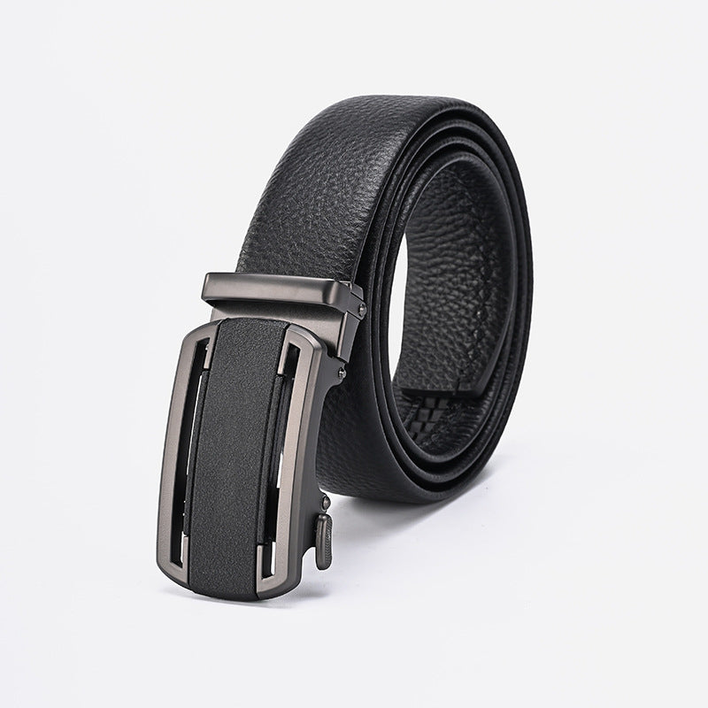 Genuine Leather Auto-Buckle Belt