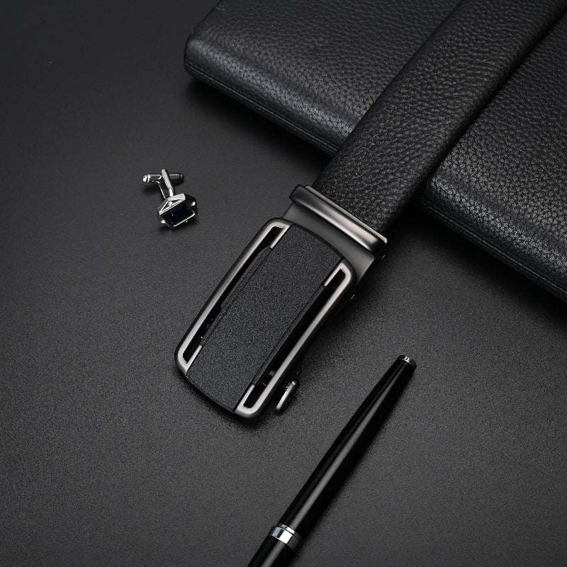 Genuine Leather Auto-Buckle Belt