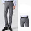 Spring and Autumn micro-elastic [white gray] men's pants